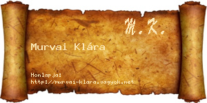 Murvai Klára névjegykártya